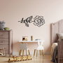 Wallity Love And Flower Escultura de pared negra